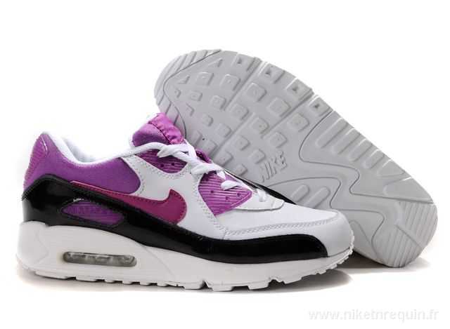 Chaussures Nike Violet Et Blanc Noir Air Max 90